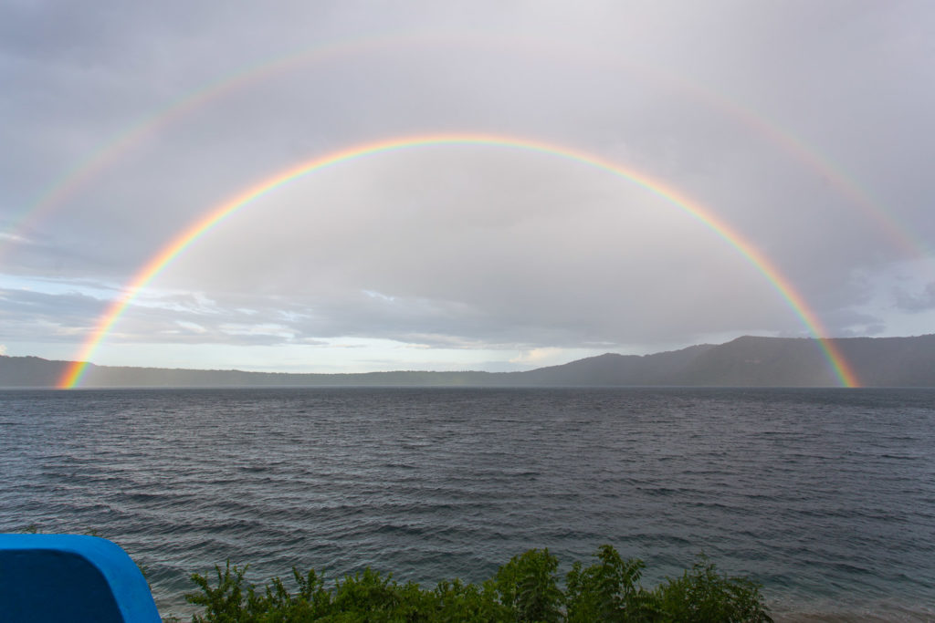 Double rainbow over the laguna de Apoyo